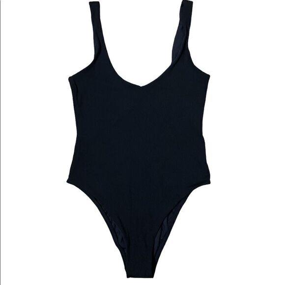 L*Space Arizona One Piece Black Rib Size 12 - Picture 2 of 8